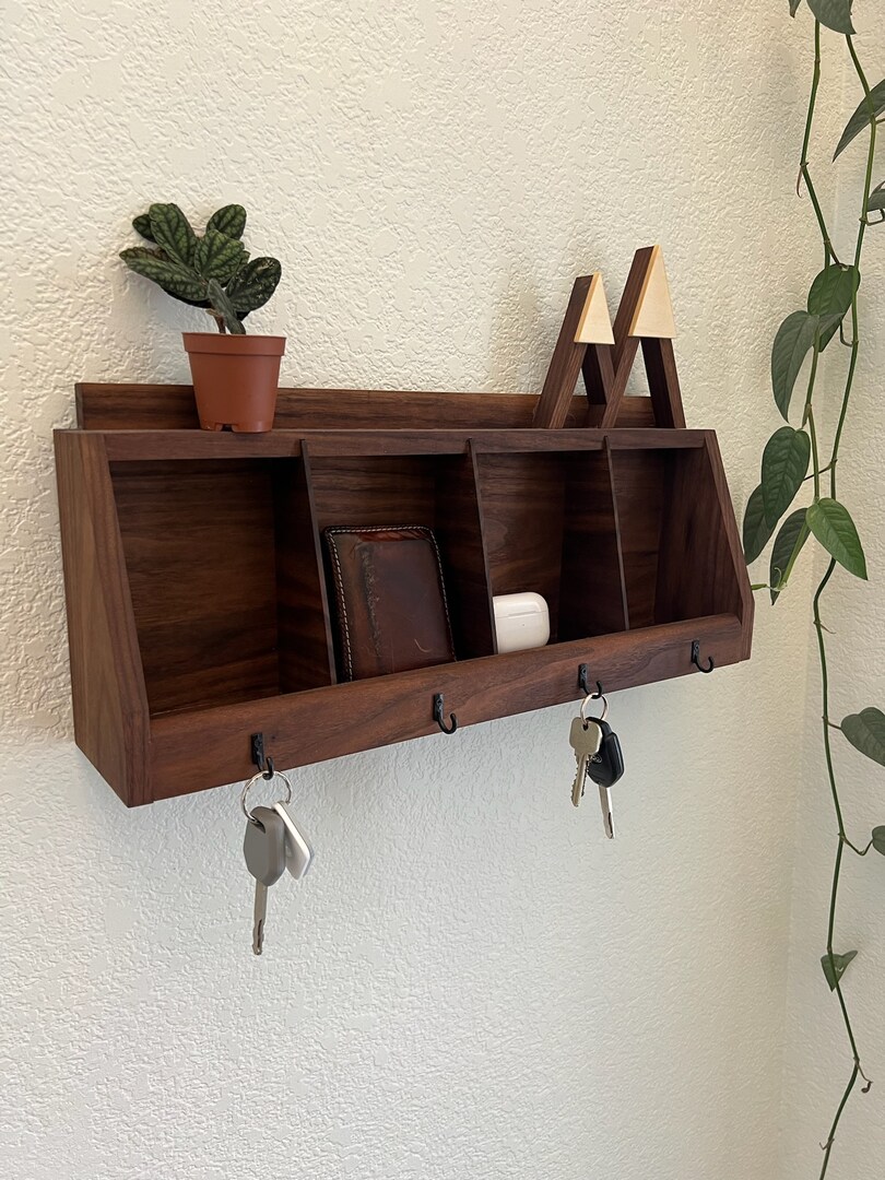 Make Entryway Key Shelf Handmade Wall Hanging Key Holder And